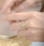 14K Gold 2 Ct Natural Green Tourmaline & Diamond Ring