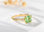 14K Gold 2 Ct Natural Green Tourmaline & Diamond Ring