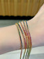 Platinum/14K Gold Natural 3 Ctw Colorful Sapphire Bracelet