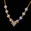18K GOLD 2.6 CT NATURAL OPAL & DIAMOND NECKLACE