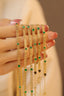 14K Gold Natural Emerald Set