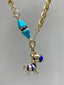 14K Yellow Gold 3.41 CTW Natural Turquoise&Diamond Necklace