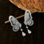 14k Gold 0.56 Ct Natural H Diamond & Butterfly Earrings