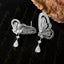 14k Gold 0.56 Ct Natural H Diamond & Butterfly Earrings