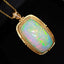 14k Gold 36.73 Ctw Natural Opal & Diamond Pendant( Without Chain )