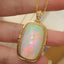 14k Gold 36.73 Ctw Natural Opal & Diamond Pendant( Without Chain )