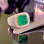 14k Gold 3.7 Ct Natural Emerald & Diamond Ring