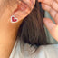 14k Gold 1.64 Ctw Vivid Red Natural Ruby & Diamond Earrings