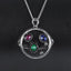 14k Gold 1.00 Ctw Natural Ruby & Emerald & Sapphire & Diamond Pendant( Without Chain )