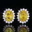 14k Gold 1.56 Ct Natural Sapphire & Diamond Earrings