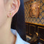 14k Gold 1.56 Ct Natural Sapphire & Diamond Earrings