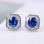 14k Gold 2.07 Ctw Natural Sapphire & Diamond Earrings