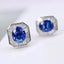 14k Gold 2.07 Ctw Natural Sapphire & Diamond Earrings