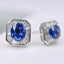 14k Gold 2.07 Ctw Natural Sapphire & Diamond Earrings