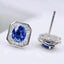 14k Gold 2.07 Ctw Natural Sapphire & Diamond Earrings