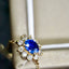 14k Gold 0.75 Ctw Natural Sapphire & Diamond Necklace