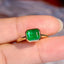 14k Gold 1.78 Ct Natural Emerald & Solitaire Ring