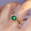 14k Gold 1.78 Ct Natural Emerald & Solitaire Ring