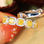14k Gold 1.2 Ctw Natural Yellow Diamond & Diamond Ring