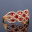 14k Gold 1.03 Ctw Natural Ruby & Diamond Ring