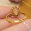 14k Gold 0.80 Ctw Natural Opal & Diamond Ring