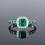 14k Gold 1.11 Ctw Natural Emerald & Diamond Ring