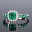 14k Gold 1.11 Ctw Natural Emerald & Diamond Ring