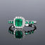 14k Gold 1.11 Ctw Natural Emerald & Diamond Ring