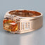 14k Gold 2.05 Ct Natural Sapphire & Diamond & Men's Ring