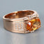 14k Gold 2.05 Ct Natural Sapphire & Diamond & Men's Ring