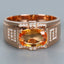 14k Gold 2.05 Ct Natural Sapphire & Diamond & Men's Ring