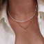 14K  Gold 0.12 CT H Diamond Necklace