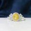 14K GOLD 0.65 CTW YELLOW DIAMOND & DIAMOND RING