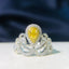 14K GOLD 0.780 CTW YELLOW DIAMOND & DIAMOND RING