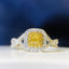 14K GOLD 0.51 CTW YELLOW DIAMOND & DIAMOND RING