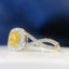 14K GOLD 0.51 CTW YELLOW DIAMOND & DIAMOND RING