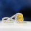 14K GOLD 0.51 CTW YELLOW DIAMOND & DIAMOND RING