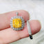 14K GOLD 2.87 CTW NATURAL YELLOW DIAMOND & DIAMOND RING/PENDANT