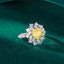 14K GOLD 2.93 CTW NATURAL YELLOW DIAMOND & DIAMOND RING