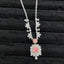 14K GOLD 1.48 CTW NATURAL PINK DIAMOND & DIAMOND NECKLACE