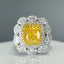 14K GOLD 3.83 CTW NATURAL YELLOW DIAMOND & DIAMOND RING/PENDANT