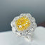 14K GOLD 3.83 CTW NATURAL YELLOW DIAMOND & DIAMOND RING/PENDANT