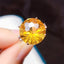 14K GOLD 6.35 CT NATURAL CITRINE & SAPPHIRE RING