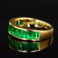 14K GOLD 2.07 CT VIVID GREEN NATURAL EMERALD RING