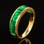 14K GOLD 2.07 CT VIVID GREEN NATURAL EMERALD RING