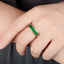 14K GOLD 2.07 CT VIVID GREEN NATURAL EMERALD RING