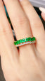 14K GOLD 1.59 CTW NATURAL EMERALD & DIAMOND RING