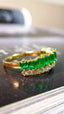 14K GOLD 1.59 CTW NATURAL EMERALD & DIAMOND RING