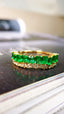 14K GOLD 1.59 CTW NATURAL EMERALD & DIAMOND RING