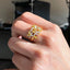 14K GOLD 2.17 CTW NATURAL YELLOW DIAMOND & DIAMOND RING